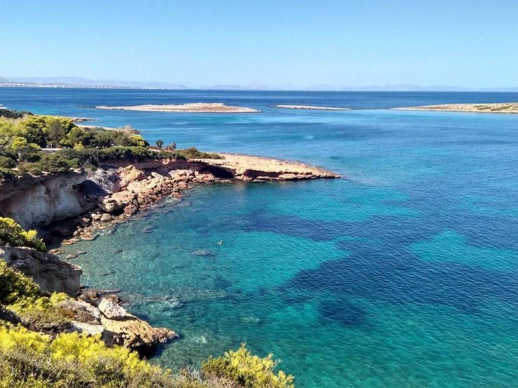 rock beach in Schinias