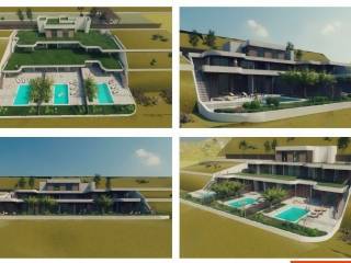 Potential Concept of 3 Villas with swimming pool