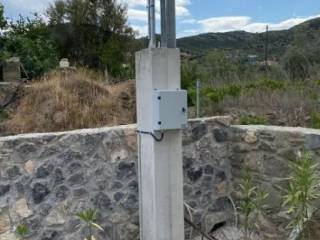 Electricity pole in the plot connected to the 2x3 house